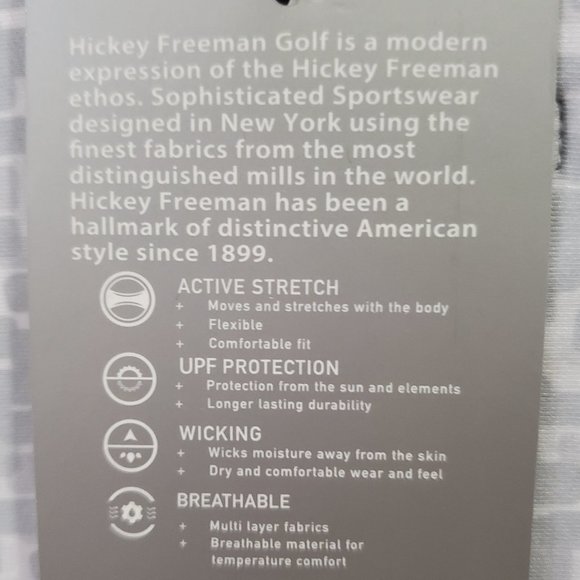 HICKEY FREEMAN Active Stretch Breathable Polo UPF Protection Moisture wicking XL - Picture 3 of 3
